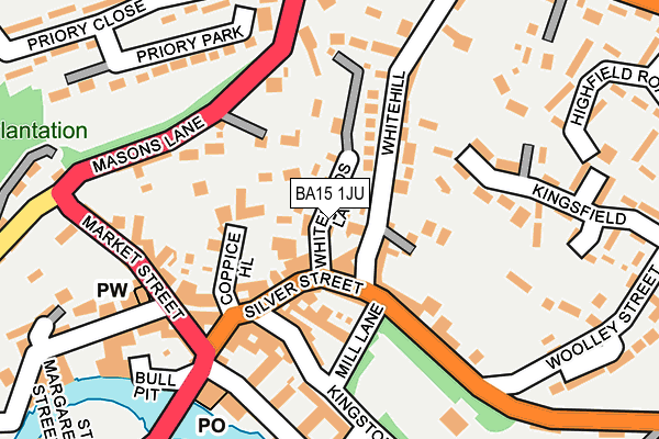 BA15 1JU map - OS OpenMap – Local (Ordnance Survey)