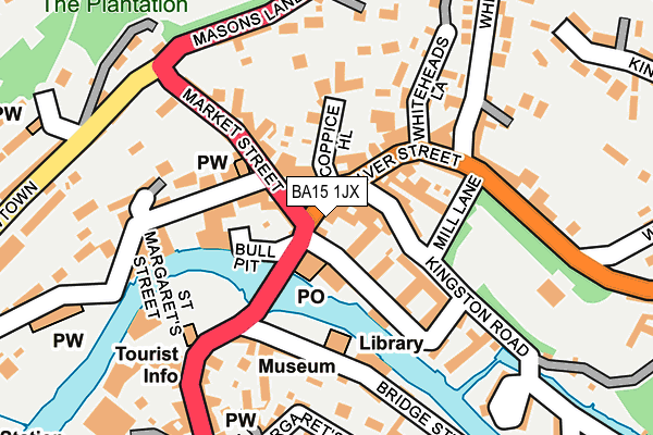 BA15 1JX map - OS OpenMap – Local (Ordnance Survey)
