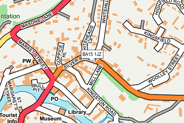 BA15 1JZ map - OS OpenMap – Local (Ordnance Survey)