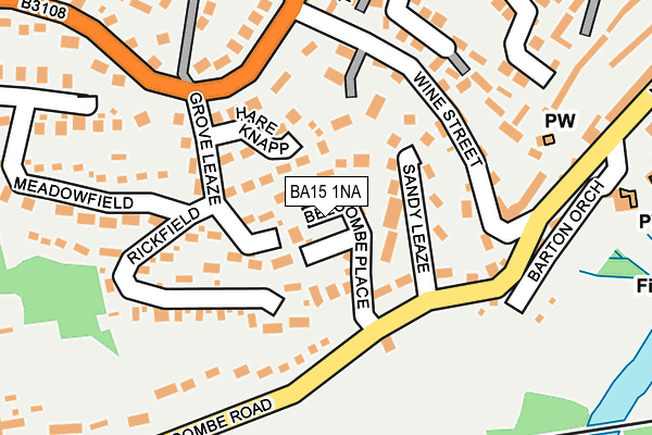 BA15 1NA map - OS OpenMap – Local (Ordnance Survey)