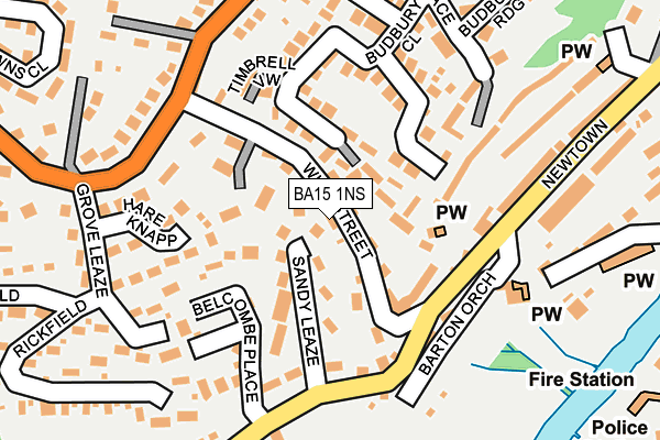 BA15 1NS map - OS OpenMap – Local (Ordnance Survey)