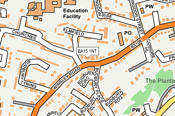 BA15 1NT map - OS OpenMap – Local (Ordnance Survey)