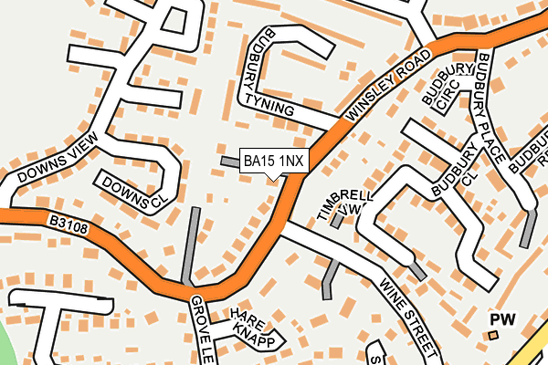 BA15 1NX map - OS OpenMap – Local (Ordnance Survey)