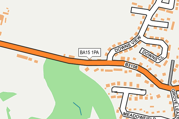 BA15 1PA map - OS OpenMap – Local (Ordnance Survey)