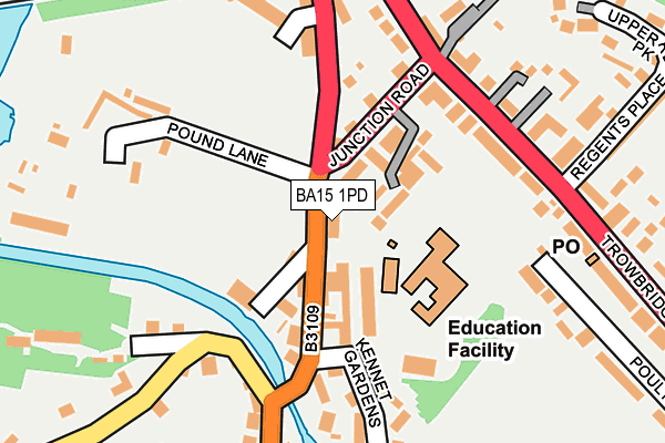 BA15 1PD map - OS OpenMap – Local (Ordnance Survey)