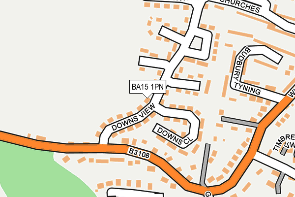 BA15 1PN map - OS OpenMap – Local (Ordnance Survey)