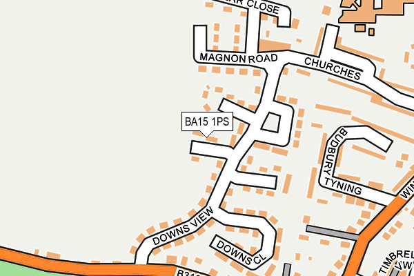 BA15 1PS map - OS OpenMap – Local (Ordnance Survey)