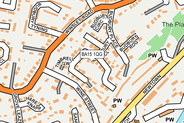 BA15 1QG map - OS OpenMap – Local (Ordnance Survey)