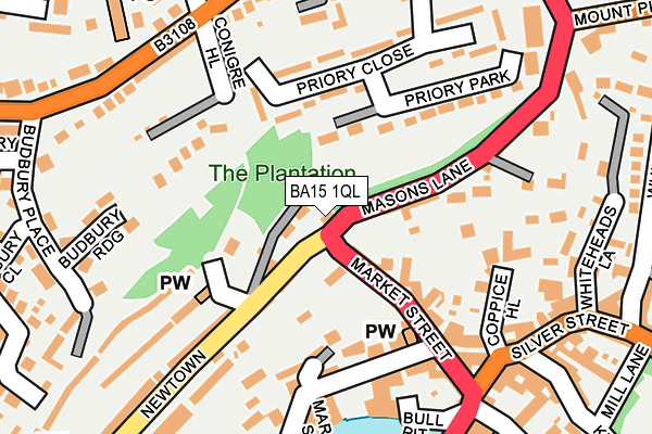 BA15 1QL map - OS OpenMap – Local (Ordnance Survey)