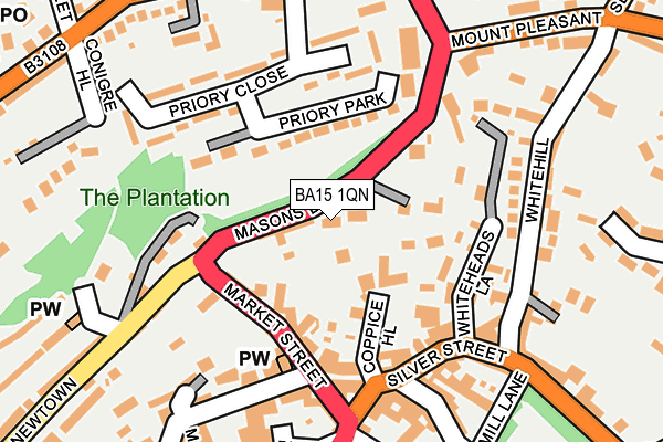 BA15 1QN map - OS OpenMap – Local (Ordnance Survey)