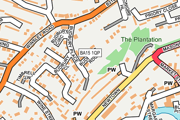 BA15 1QP map - OS OpenMap – Local (Ordnance Survey)