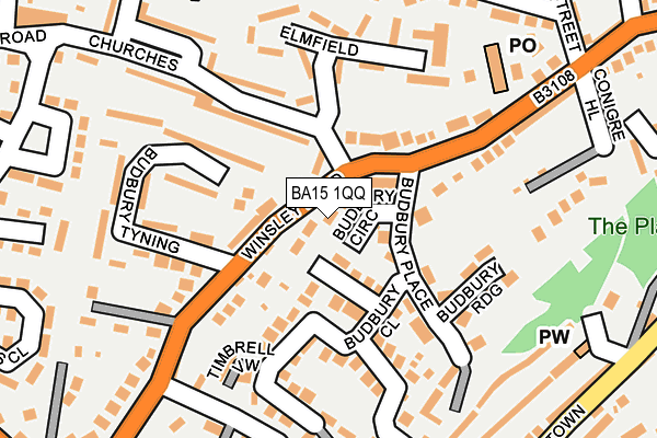 BA15 1QQ map - OS OpenMap – Local (Ordnance Survey)