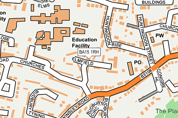 BA15 1RH map - OS OpenMap – Local (Ordnance Survey)