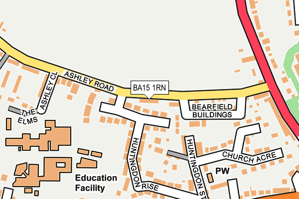 BA15 1RN map - OS OpenMap – Local (Ordnance Survey)
