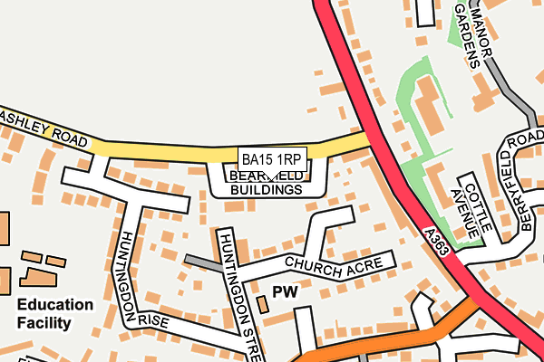 BA15 1RP map - OS OpenMap – Local (Ordnance Survey)