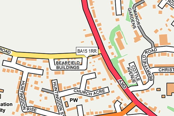 BA15 1RR map - OS OpenMap – Local (Ordnance Survey)