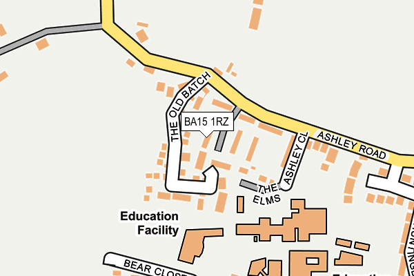 BA15 1RZ map - OS OpenMap – Local (Ordnance Survey)