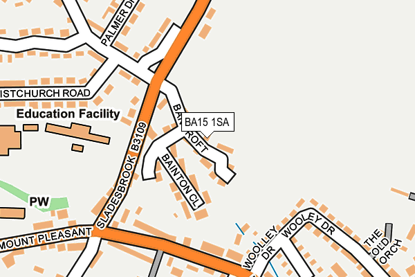 BA15 1SA map - OS OpenMap – Local (Ordnance Survey)