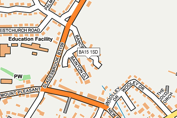 BA15 1SD map - OS OpenMap – Local (Ordnance Survey)