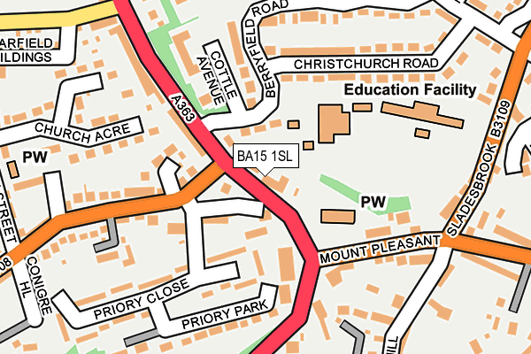 BA15 1SL map - OS OpenMap – Local (Ordnance Survey)