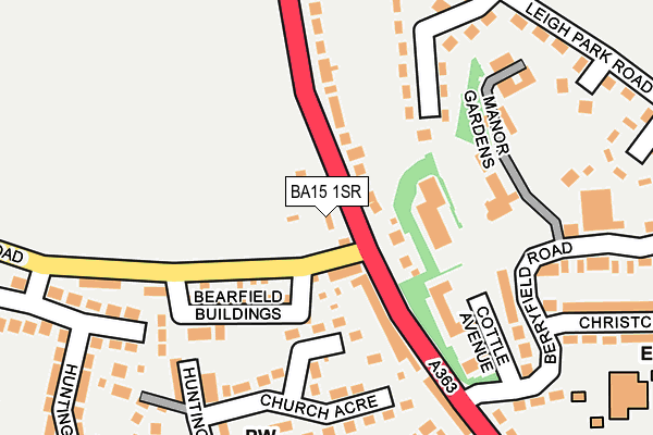 BA15 1SR map - OS OpenMap – Local (Ordnance Survey)