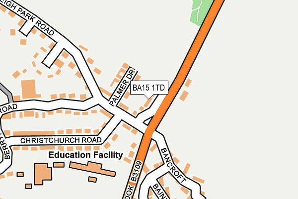 BA15 1TD map - OS OpenMap – Local (Ordnance Survey)