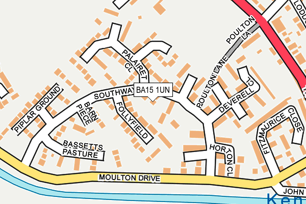 BA15 1UN map - OS OpenMap – Local (Ordnance Survey)