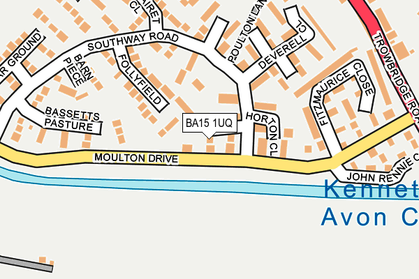 BA15 1UQ map - OS OpenMap – Local (Ordnance Survey)