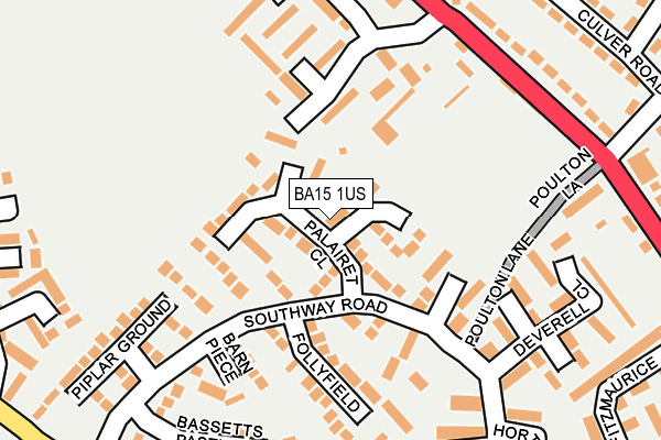 BA15 1US map - OS OpenMap – Local (Ordnance Survey)