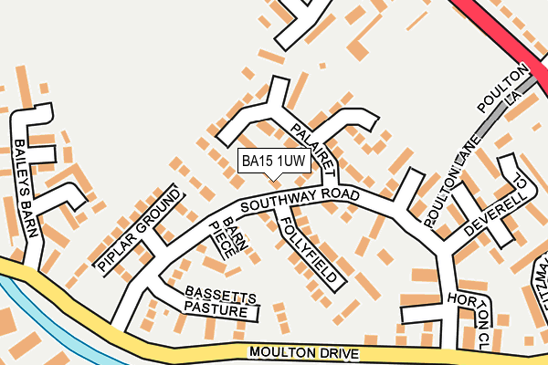 BA15 1UW map - OS OpenMap – Local (Ordnance Survey)