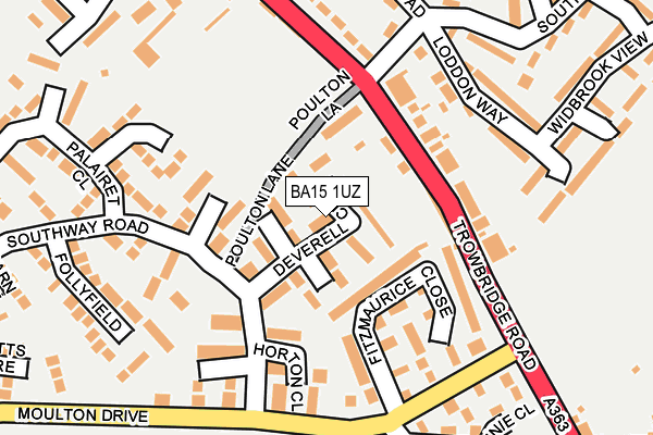 BA15 1UZ map - OS OpenMap – Local (Ordnance Survey)