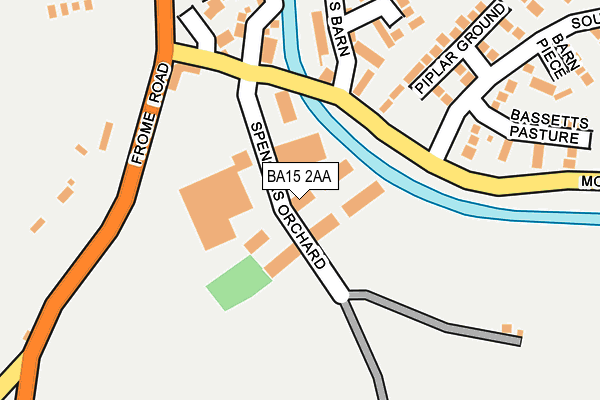 BA15 2AA map - OS OpenMap – Local (Ordnance Survey)