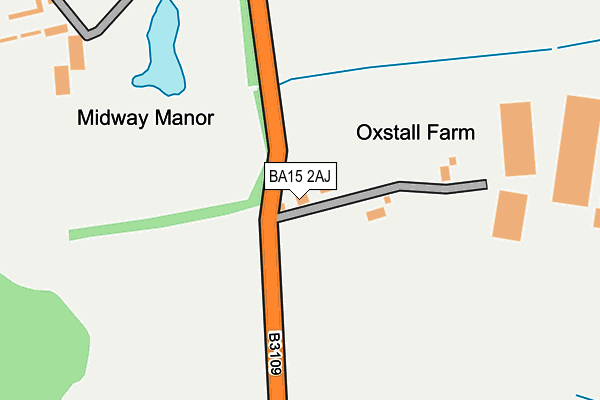 BA15 2AJ map - OS OpenMap – Local (Ordnance Survey)