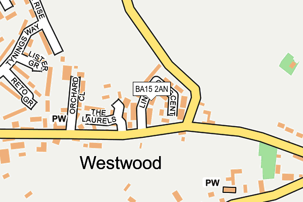 BA15 2AN map - OS OpenMap – Local (Ordnance Survey)