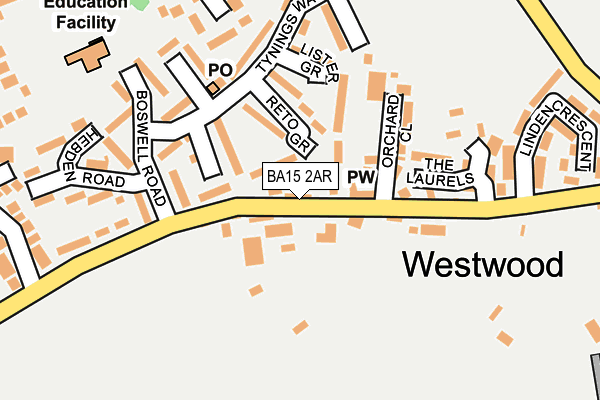 BA15 2AR map - OS OpenMap – Local (Ordnance Survey)