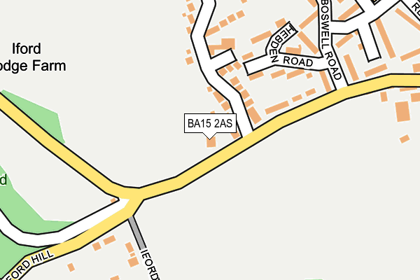 BA15 2AS map - OS OpenMap – Local (Ordnance Survey)