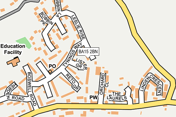 BA15 2BN map - OS OpenMap – Local (Ordnance Survey)