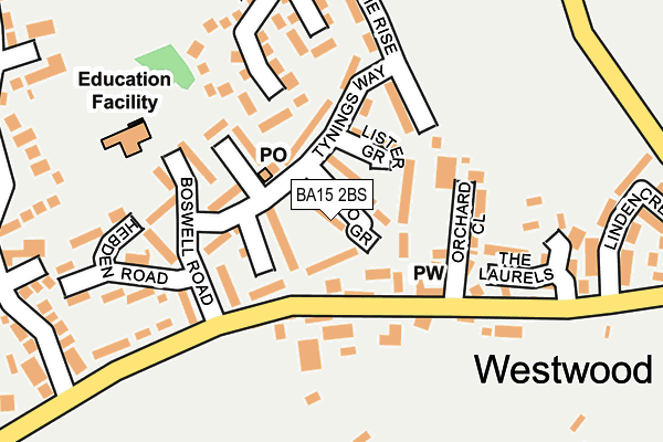 BA15 2BS map - OS OpenMap – Local (Ordnance Survey)