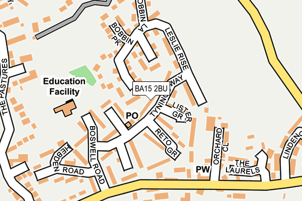 BA15 2BU map - OS OpenMap – Local (Ordnance Survey)