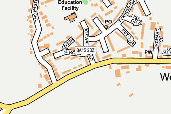 BA15 2BZ map - OS OpenMap – Local (Ordnance Survey)