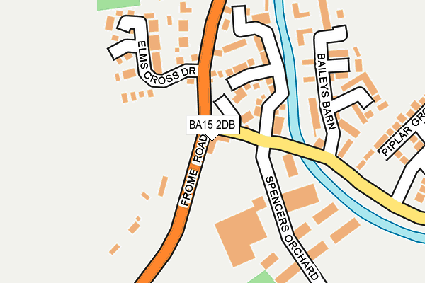 BA15 2DB map - OS OpenMap – Local (Ordnance Survey)