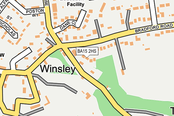 BA15 2HS map - OS OpenMap – Local (Ordnance Survey)