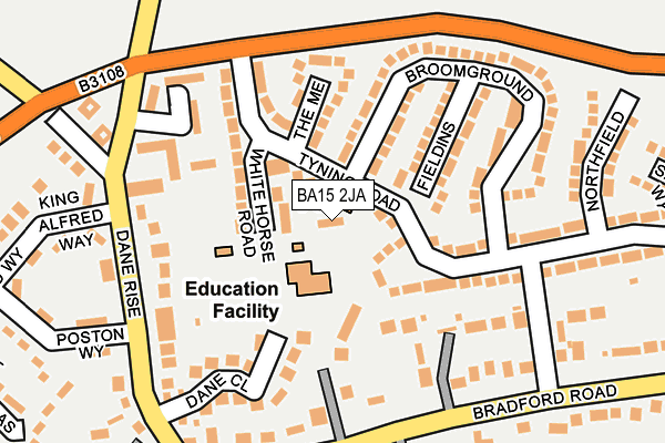 BA15 2JA map - OS OpenMap – Local (Ordnance Survey)