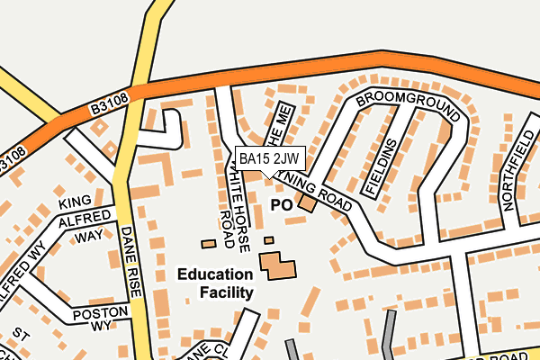 BA15 2JW map - OS OpenMap – Local (Ordnance Survey)