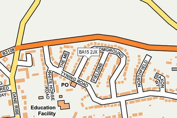 BA15 2JX map - OS OpenMap – Local (Ordnance Survey)