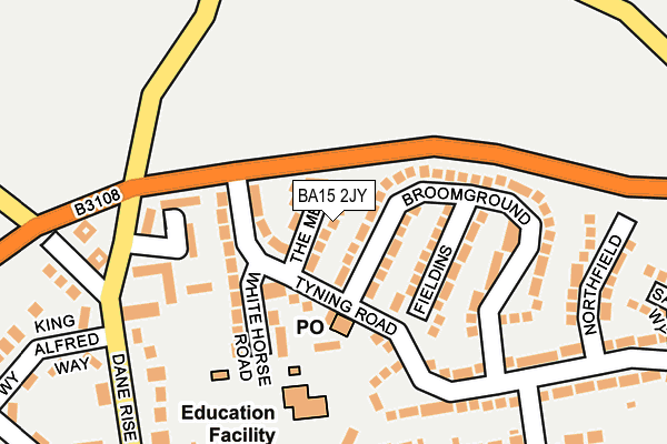 BA15 2JY map - OS OpenMap – Local (Ordnance Survey)