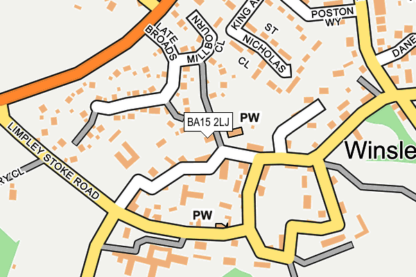 BA15 2LJ map - OS OpenMap – Local (Ordnance Survey)