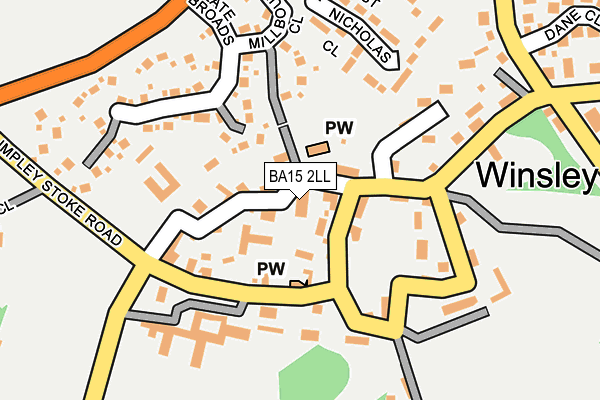 BA15 2LL map - OS OpenMap – Local (Ordnance Survey)