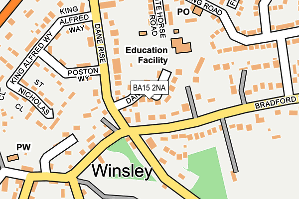 BA15 2NA map - OS OpenMap – Local (Ordnance Survey)