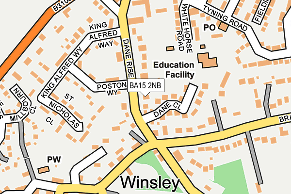 BA15 2NB map - OS OpenMap – Local (Ordnance Survey)